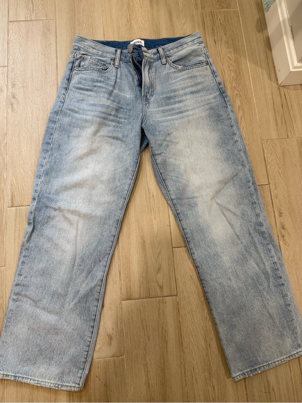 pistola Light Wash Straight Leg Women’s Jeans